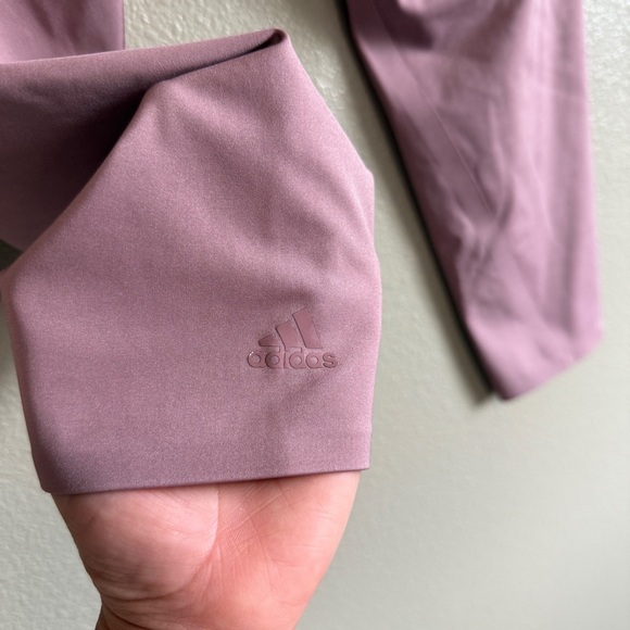 Adidas Aeroready Tight Fit Super Soft Leggings Dusty Pink Women's Size Large - Picture 5 of 7